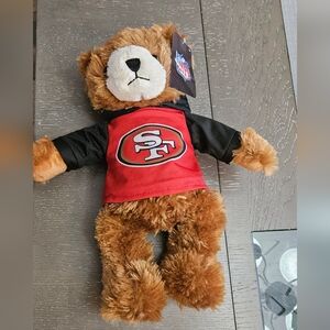 49ers stuffed teddy bear NWT
